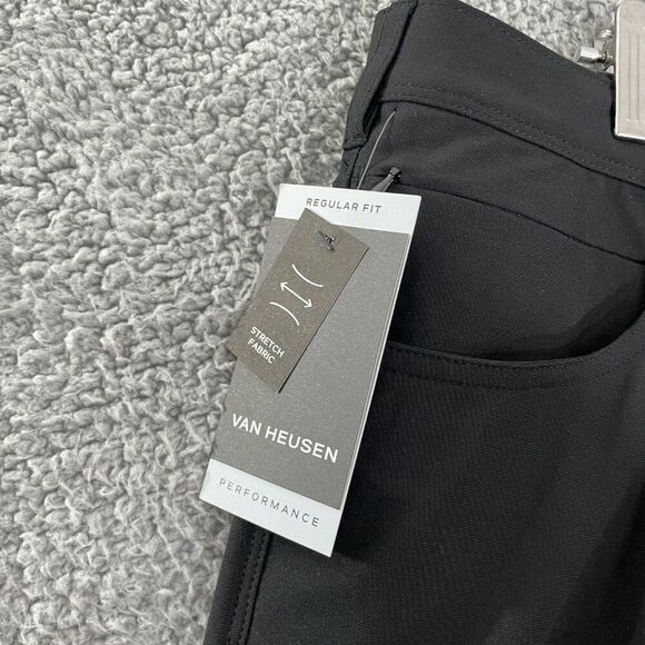 Van‎ Heusen Performance Straight Leg Men 38x30 Flat Front Dress Pants - Picture 2 of 12